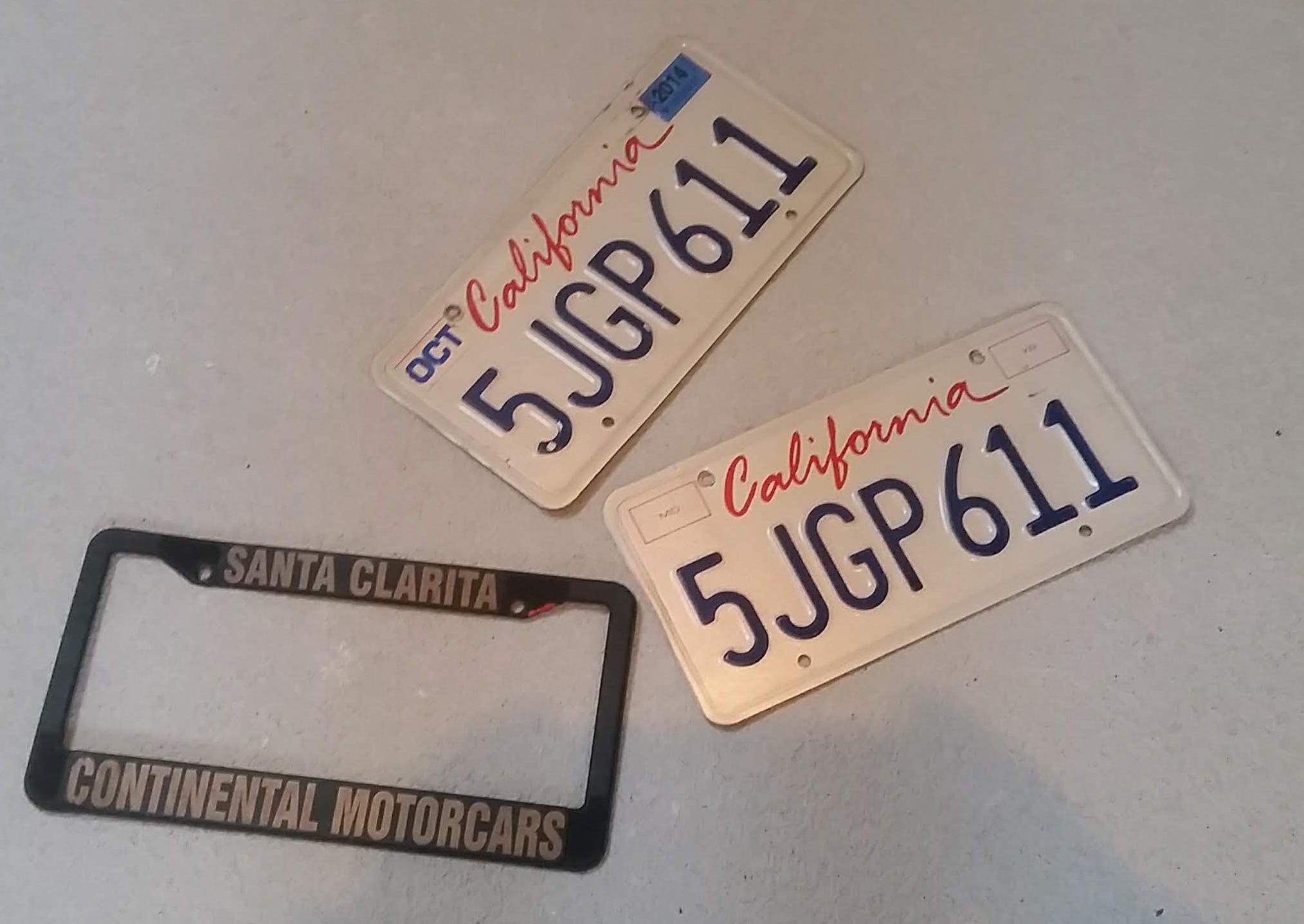 California licence plates – decor